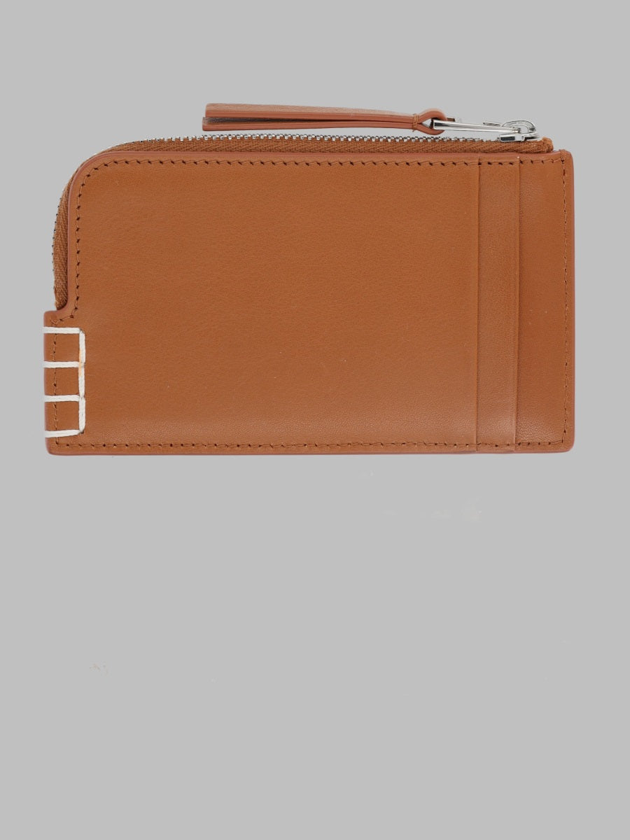 JW Anderson Leather Zip-Around Wallet — Beige, view 2