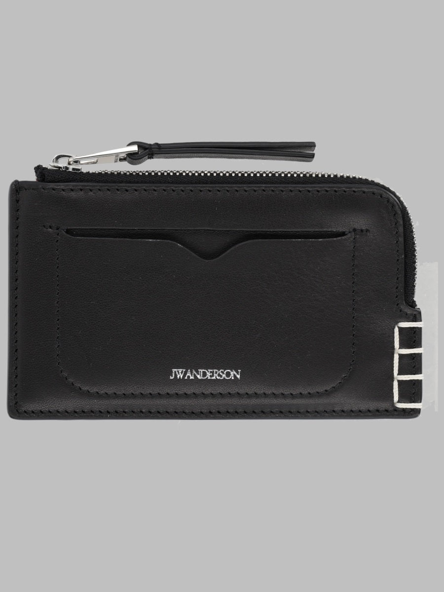 JW Anderson Zip-Around Leather Wallet — Black by JW Anderson