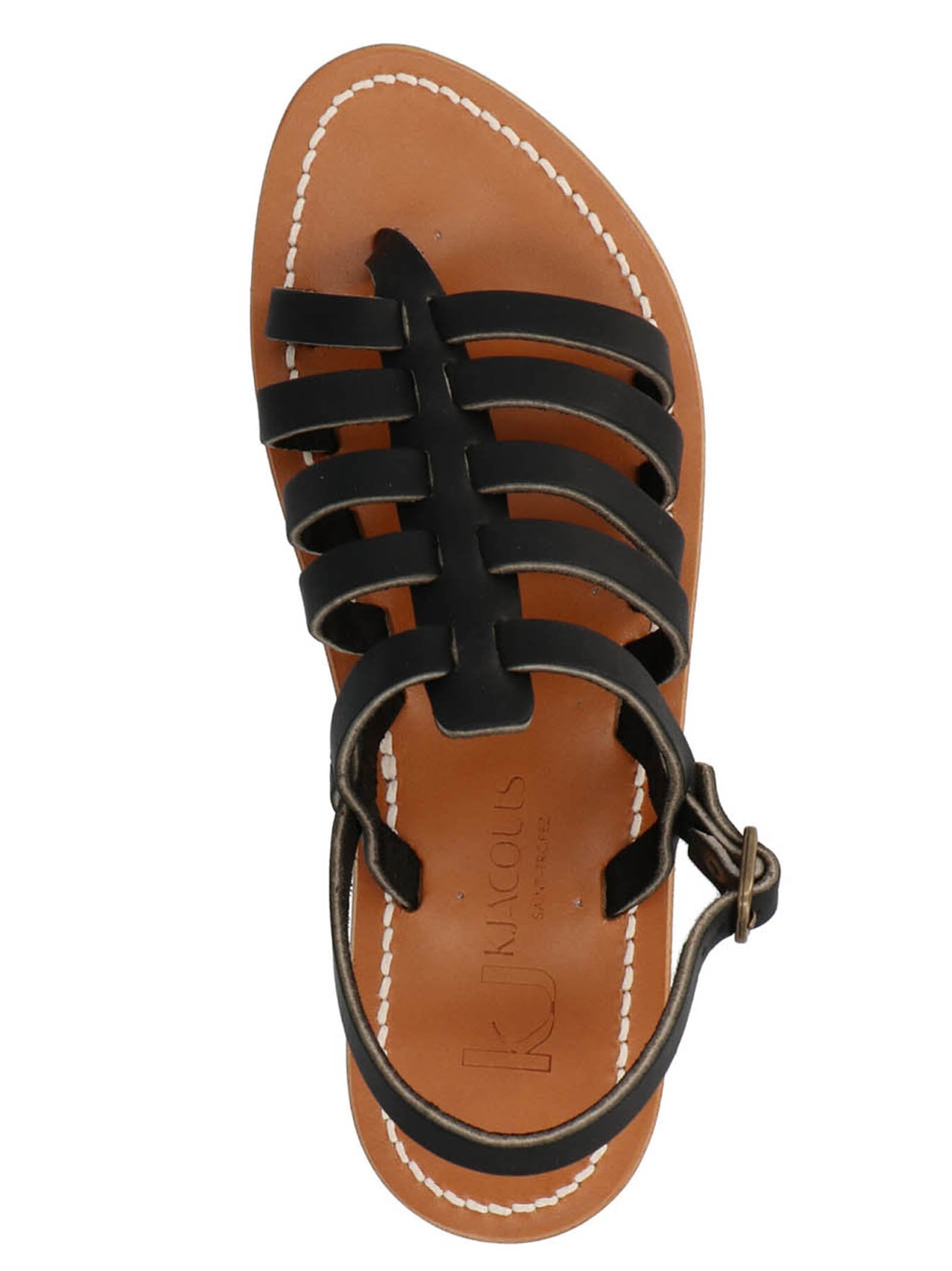 K.jacques Saint Tropez Sandals — Black, view 3