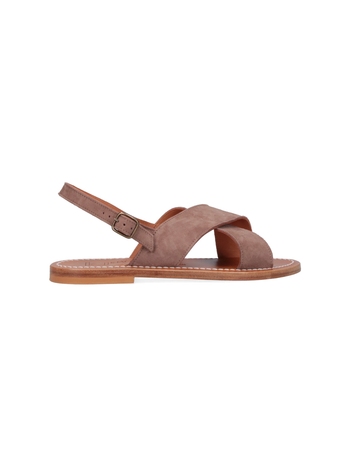 K Jacques St Tropez Suede Crossover Sandal — Brown by K Jacques St Tropez