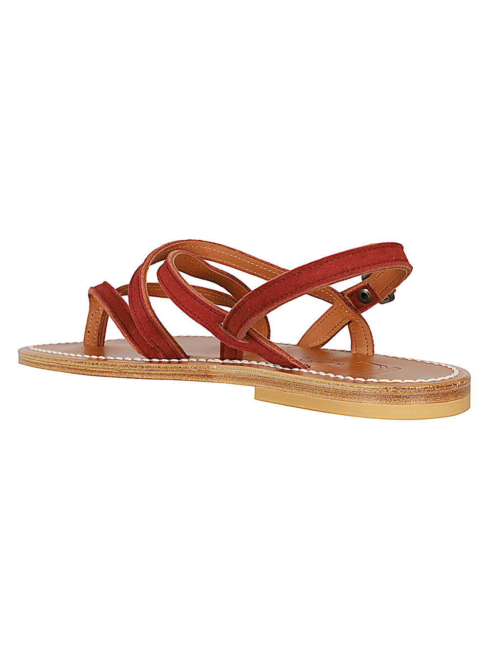 K Jacques St Tropez Marathon Sandals — Rust, view 3