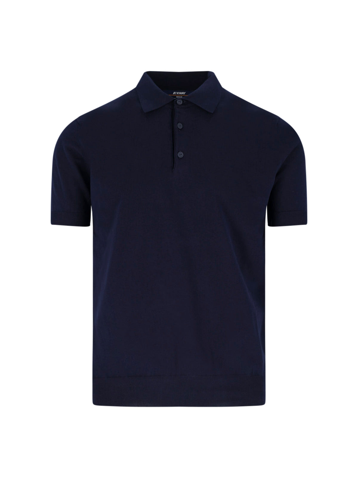 K-Way Fine-Knit Cotton Polo — Navy by K-Way