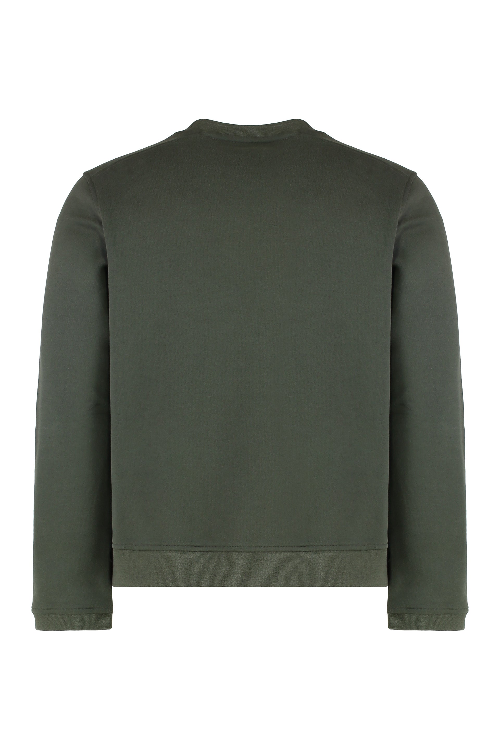 K-Way Cotton-Cashmere Crewneck Sweatshirt — Green, view 2
