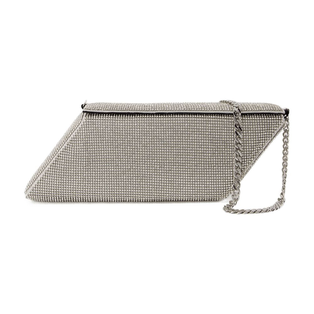 Kara Parallelogram Clutch — Silver, view 2