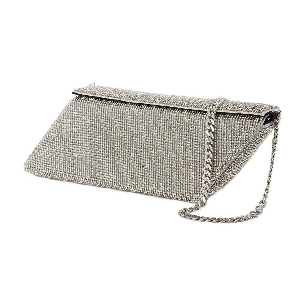Kara Parallelogram Clutch — Silver, view 3