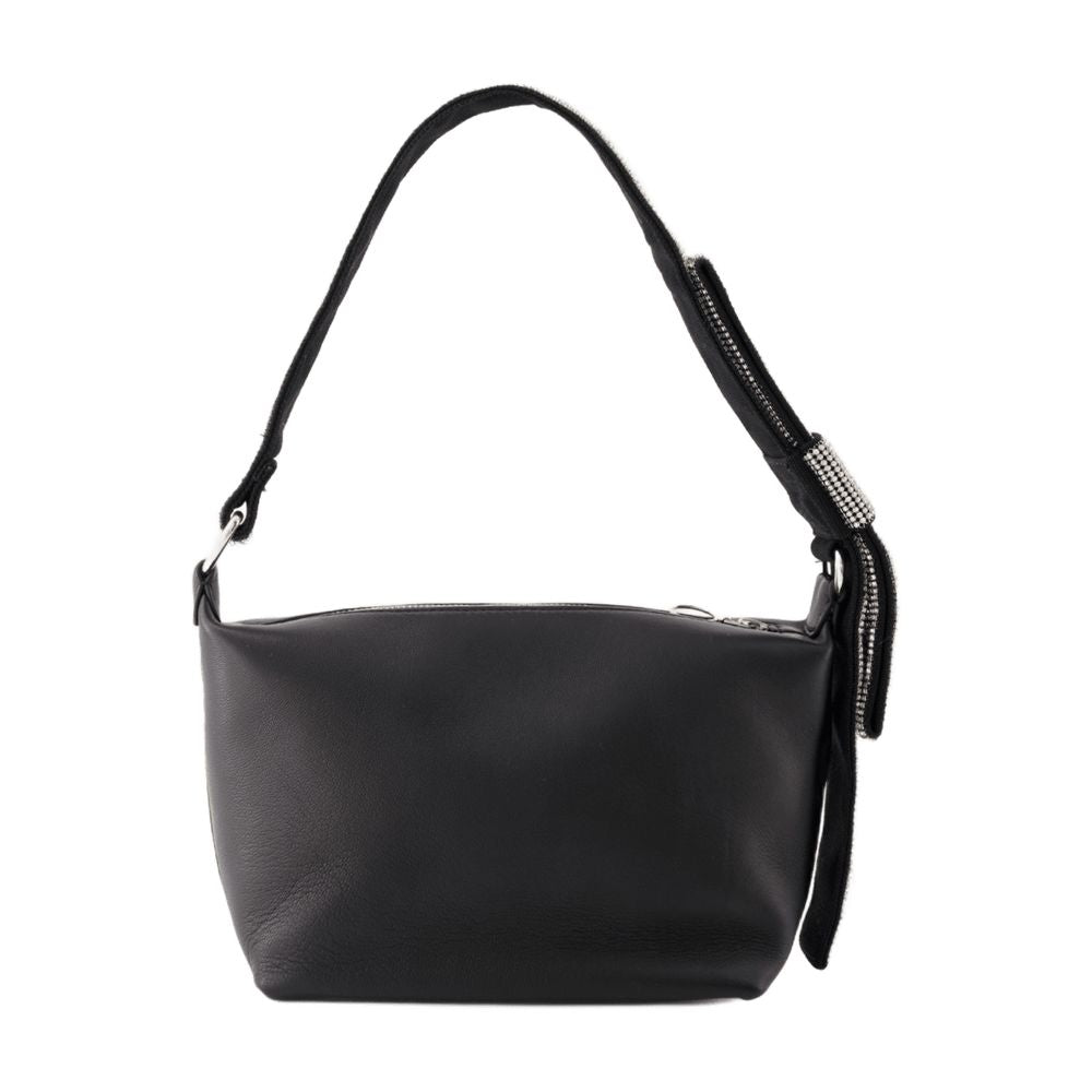 Kara Calfskin Bow Hobo Bag — Black by Kara