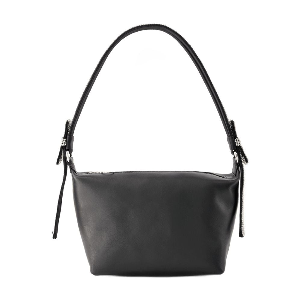 Kara Double Bow Shoulder Bag — Black by Kara
