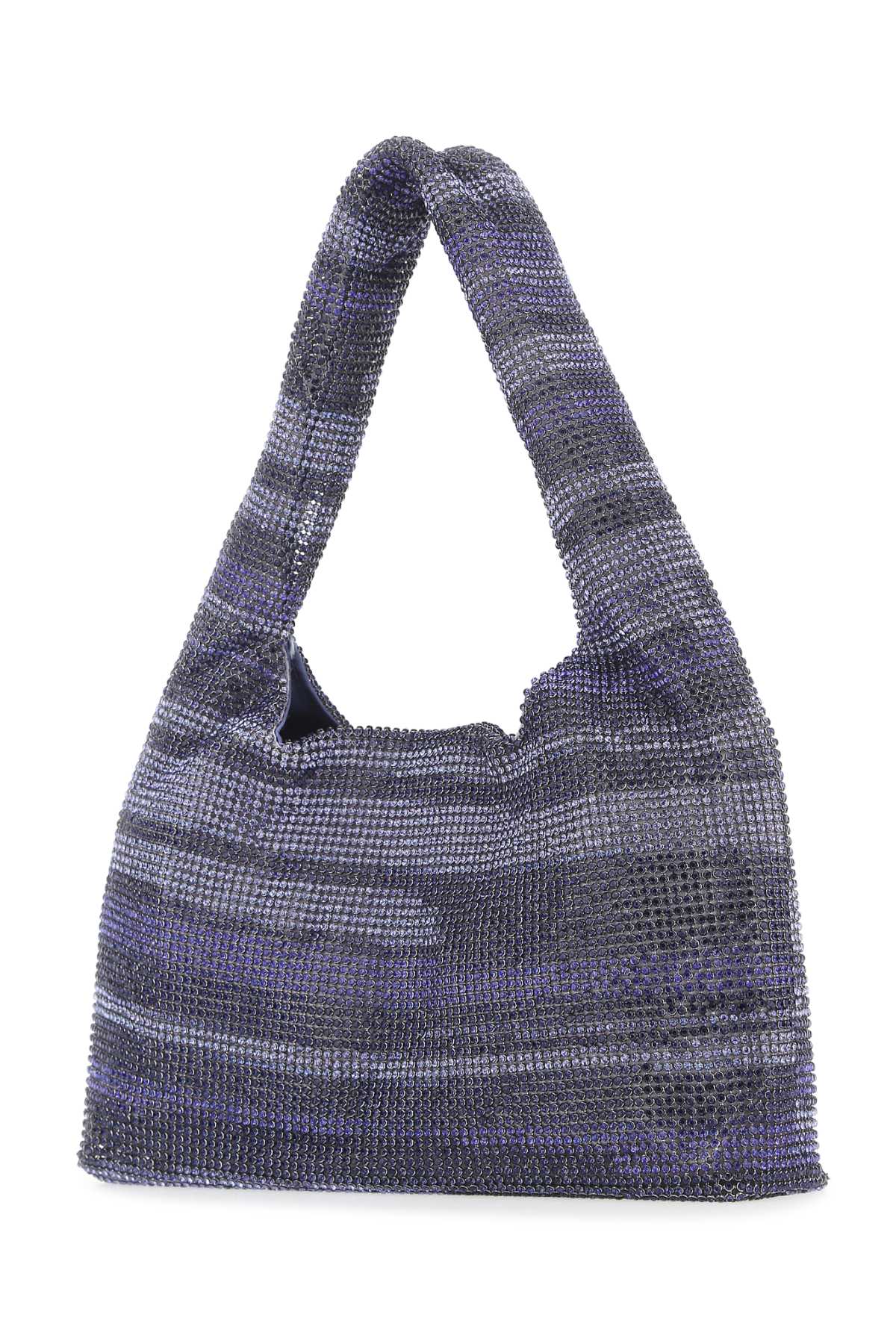 Kara Rhinestone-Embellished Shoulder Bag — Purple, view 2