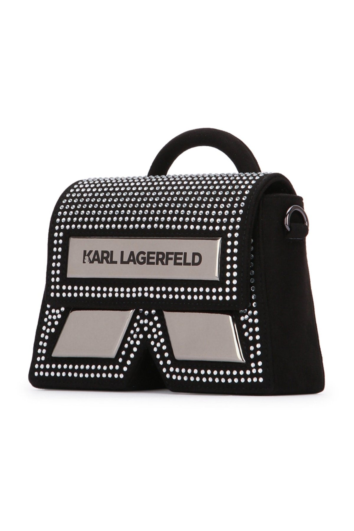 Karl Lagerfeld Kids Studded Top Handle Bag — Black, view 2