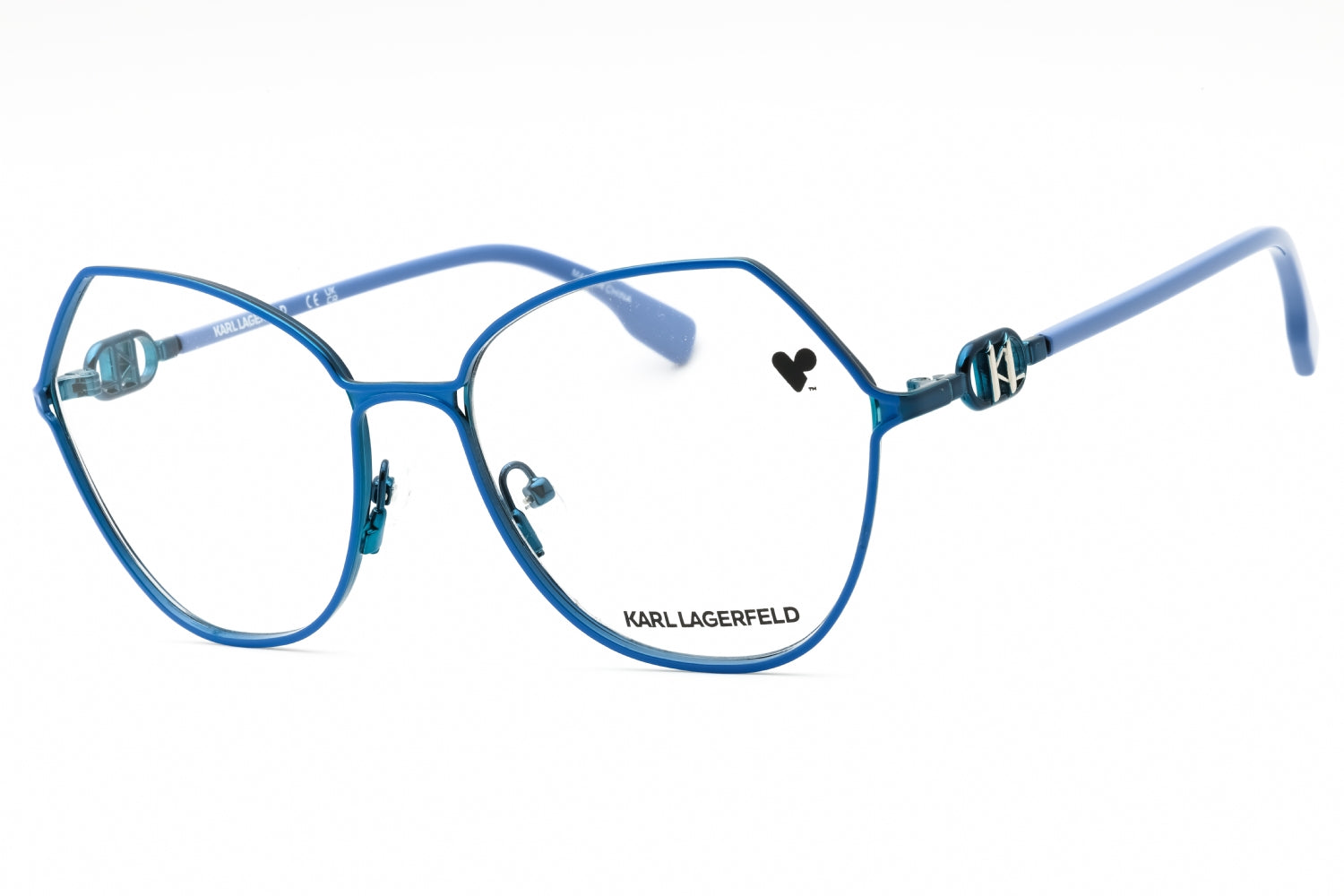 Karl Lagerfeld KL343 Metal Oval Eyeglasses — Blue by Karl Lagerfeld
