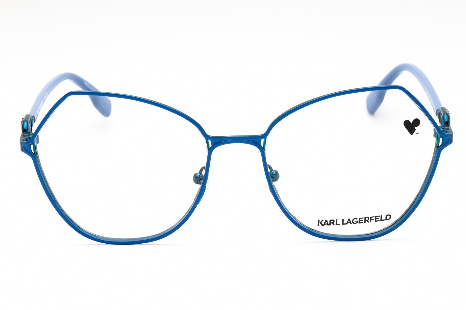Karl Lagerfeld KL343 Metal Oval Eyeglasses — Blue, view 2