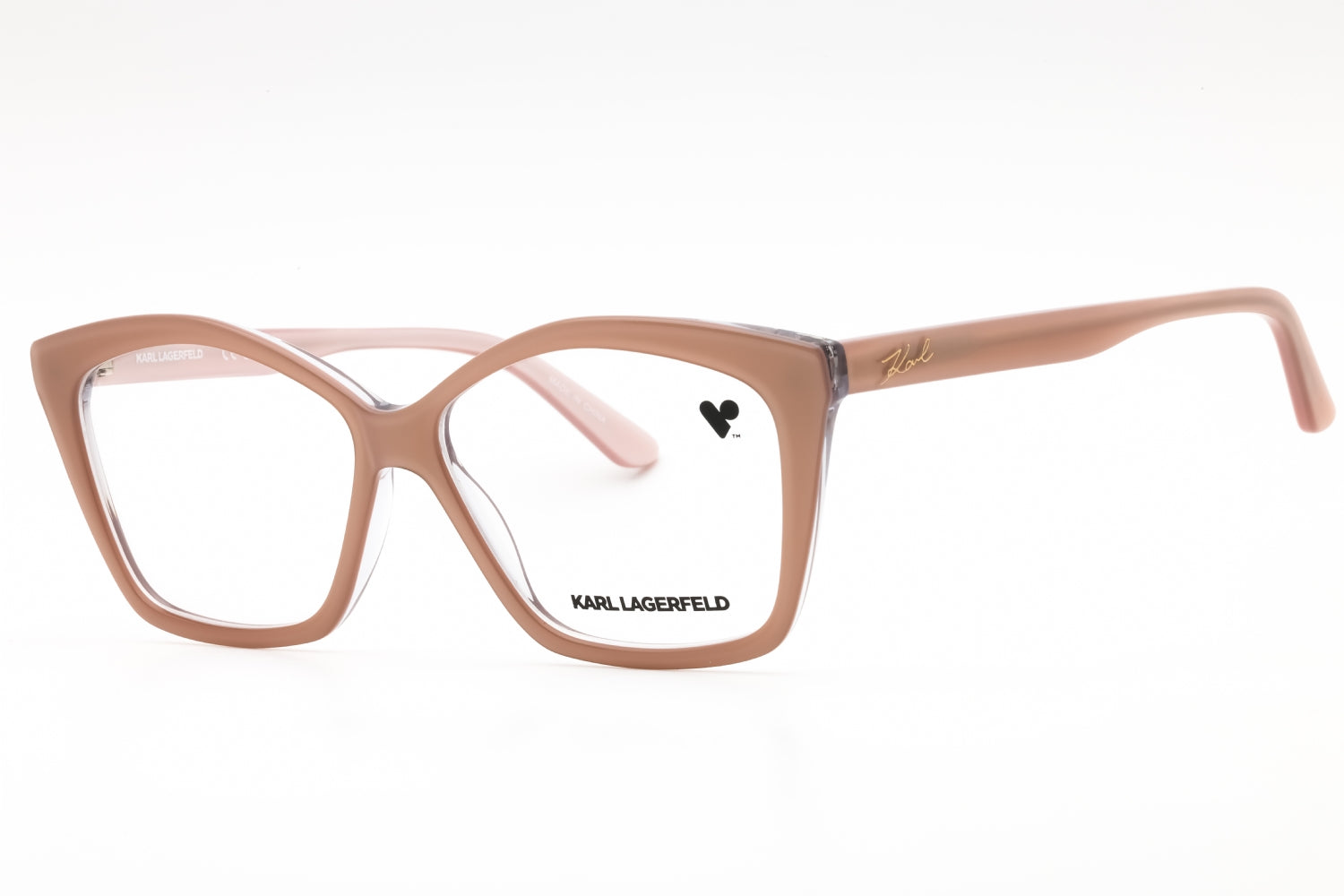 Karl Lagerfeld KL6064 Rectangular Acetate Frame Eyeglasses — Nude by Karl Lagerfeld