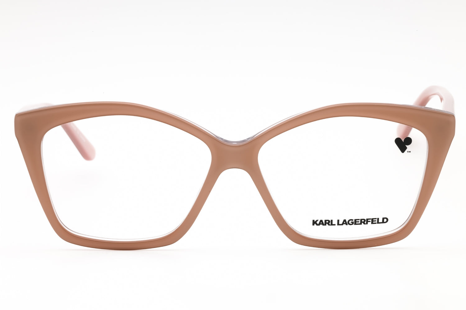 Karl Lagerfeld KL6064 Rectangular Acetate Frame Eyeglasses — Nude, view 2
