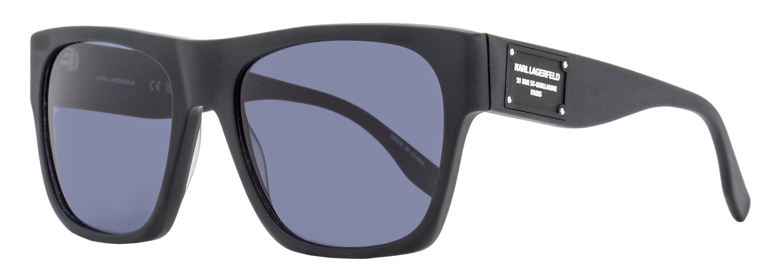 Karl Lagerfeld KL6074S Square Acetate Sunglasses — Black by Karl Lagerfeld