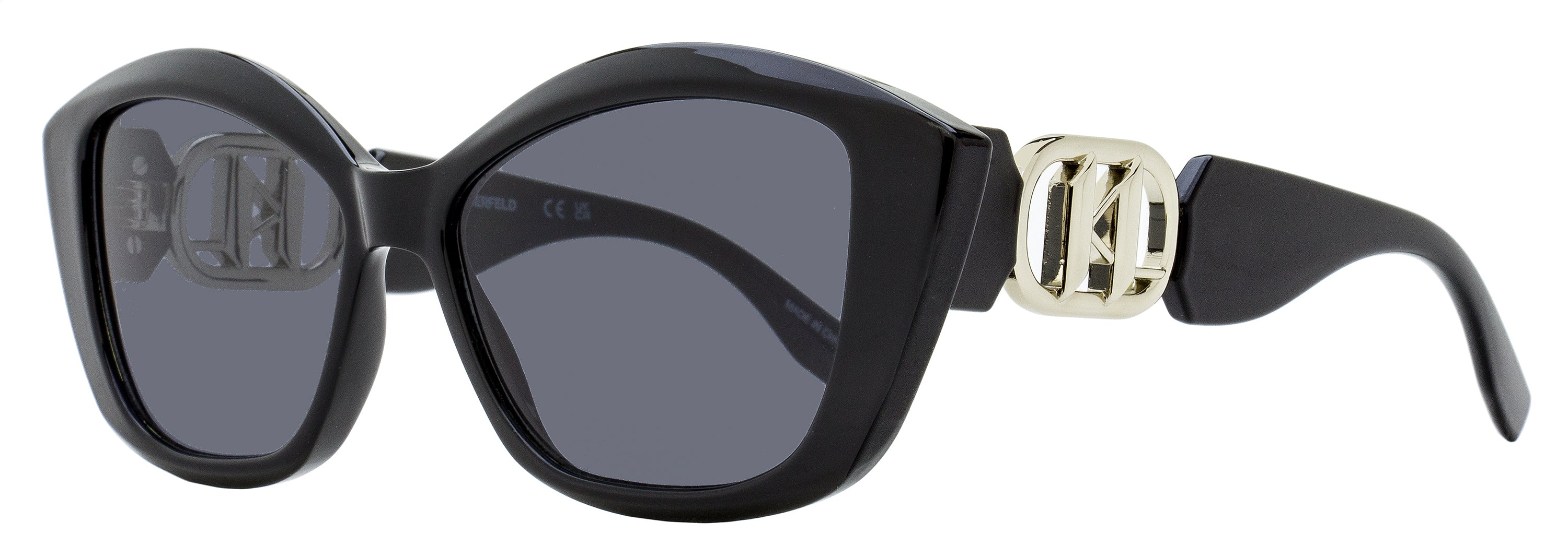 Karl Lagerfeld KL6102S Modified Rectangle Sunglasses — Black by Karl Lagerfeld