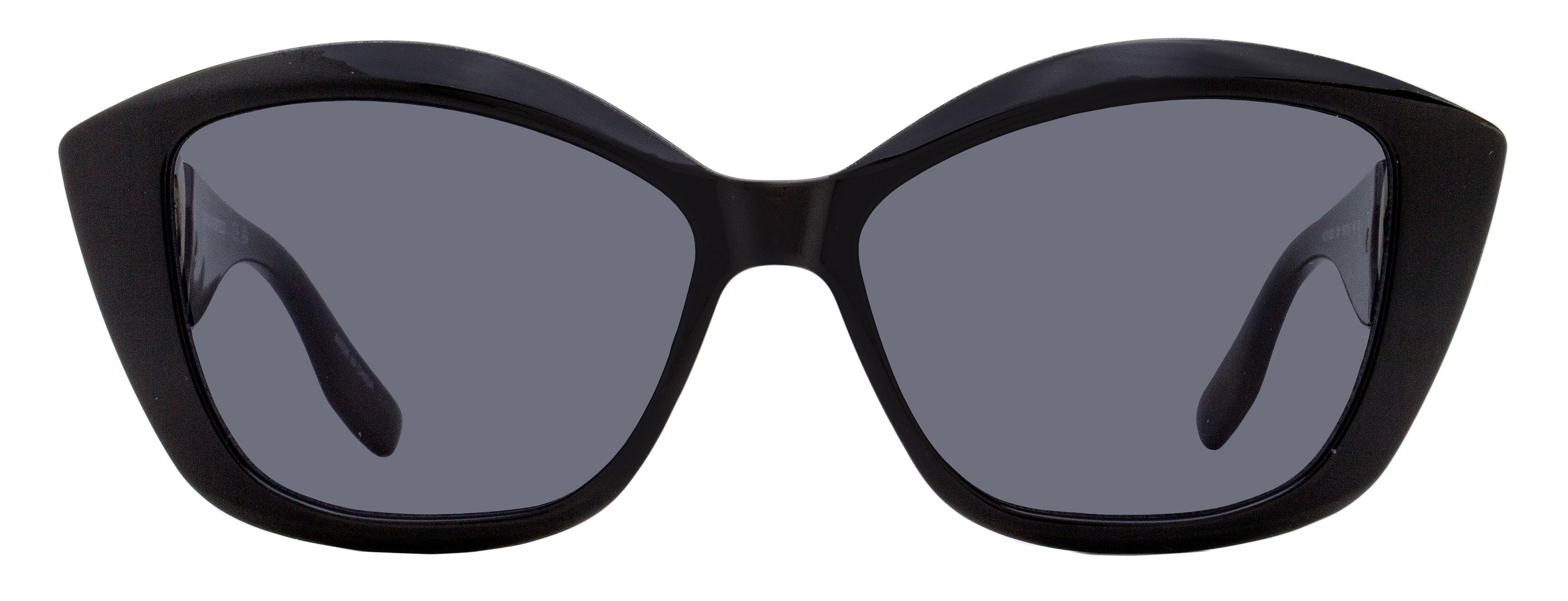 Karl Lagerfeld KL6102S Modified Rectangle Sunglasses — Black, view 2