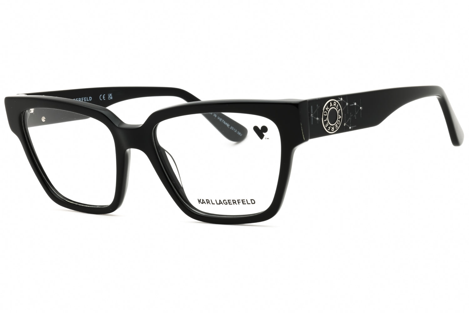 Karl Lagerfeld KL6112RN Rectangular Acetate Eyeglasses — Black by Karl Lagerfeld