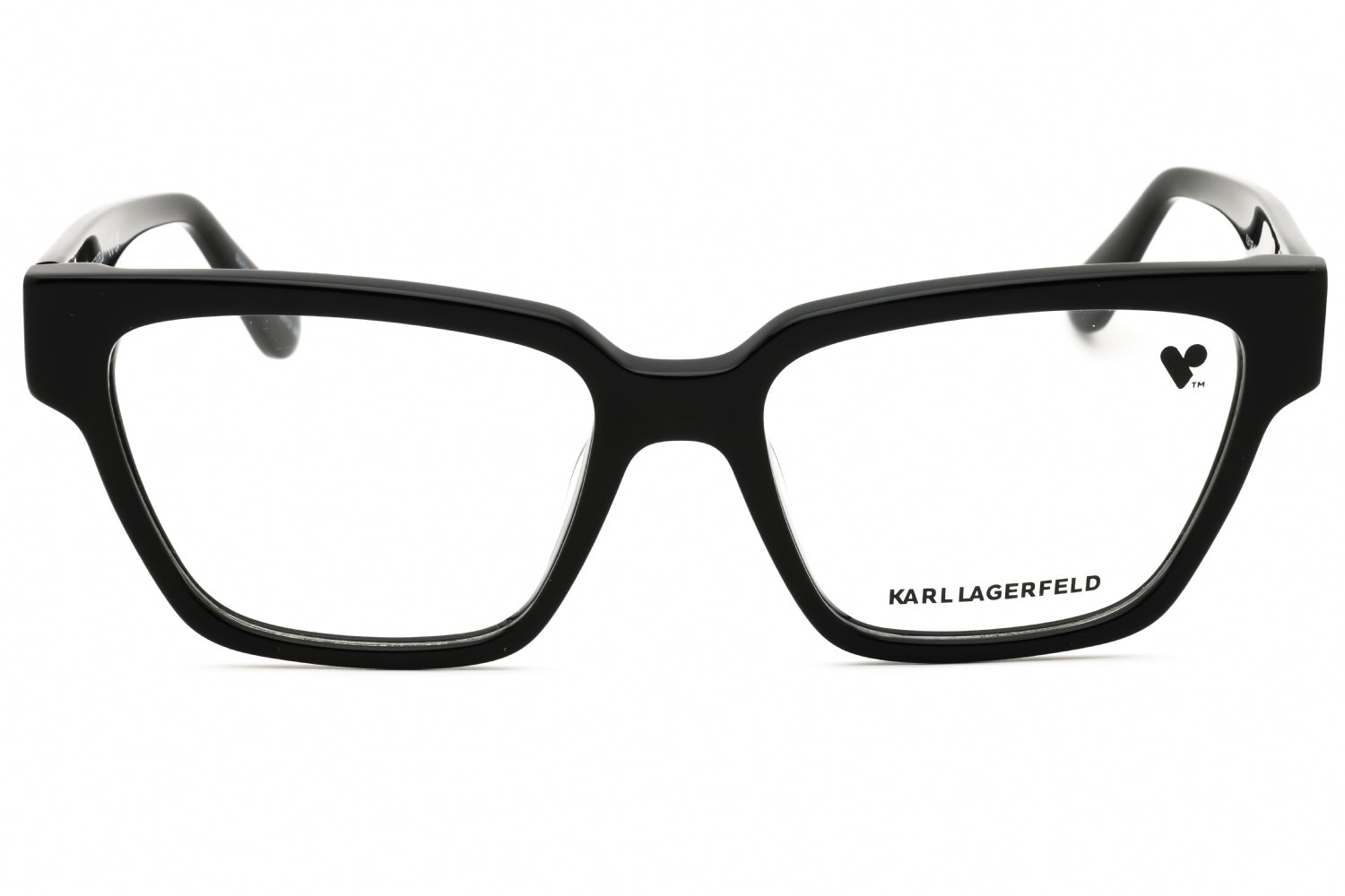 Karl Lagerfeld KL6112RN Rectangular Acetate Eyeglasses — Black, view 2