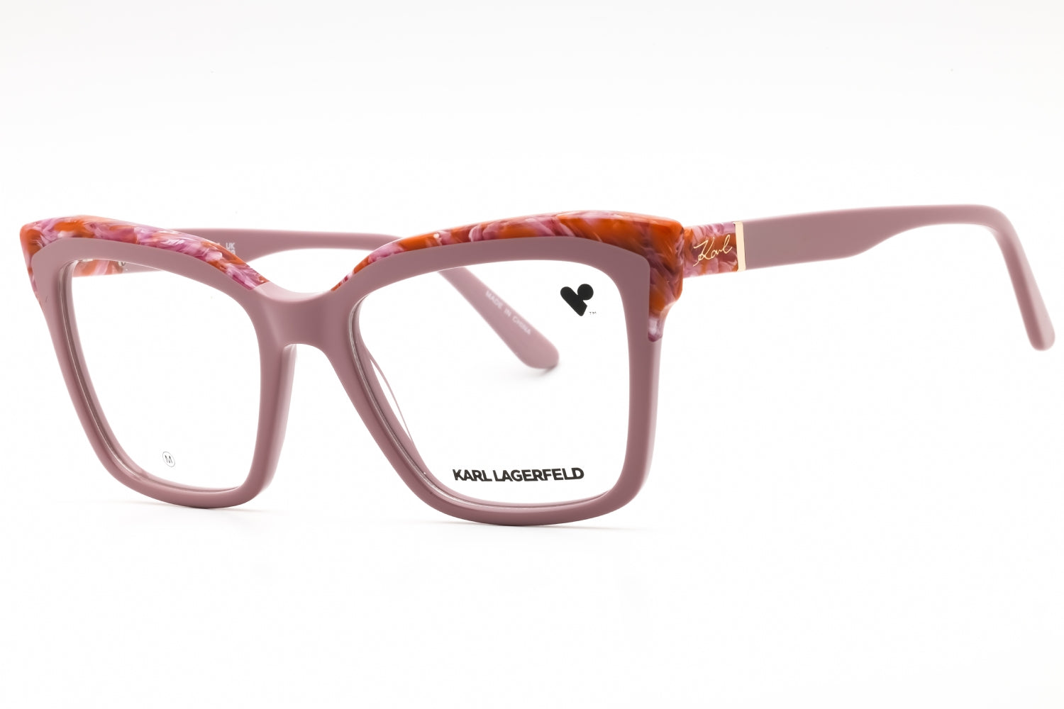 Karl Lagerfeld KL6130 Cat-Eye Acetate Eyeglasses — Mauve by Karl Lagerfeld