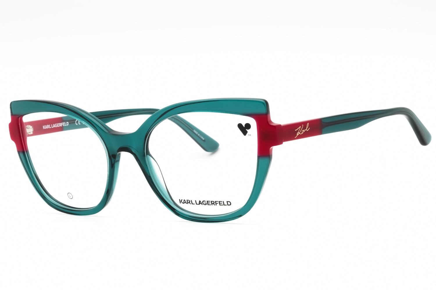 Karl Lagerfeld KL6132 Cat Eye Acetate Eyeglasses — Green by Karl Lagerfeld