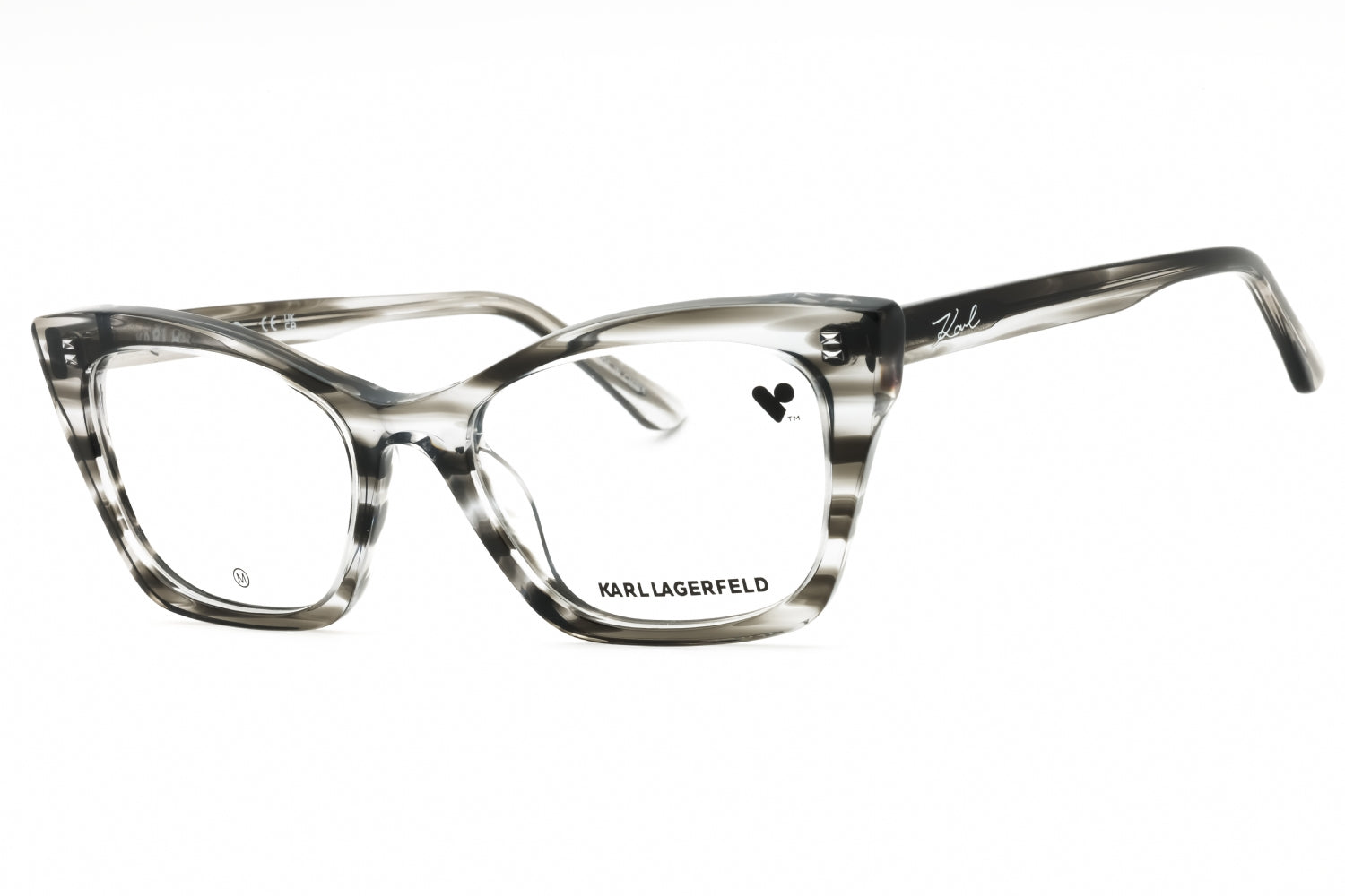 Karl Lagerfeld KL6134 Cat-Eye Acetate Eyeglasses — Gray by Karl Lagerfeld