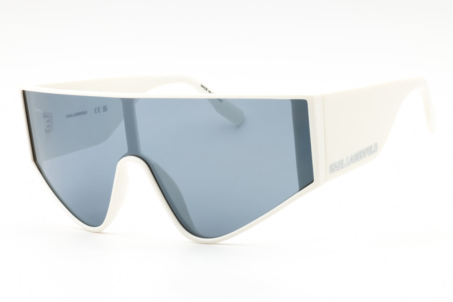 Karl Lagerfeld KL6209S Shield-Frame Sunglasses — White by Karl Lagerfeld