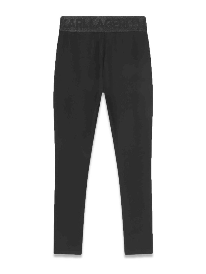 Karl Lagerfeld Viscose Blend Leggings — Black, view 3