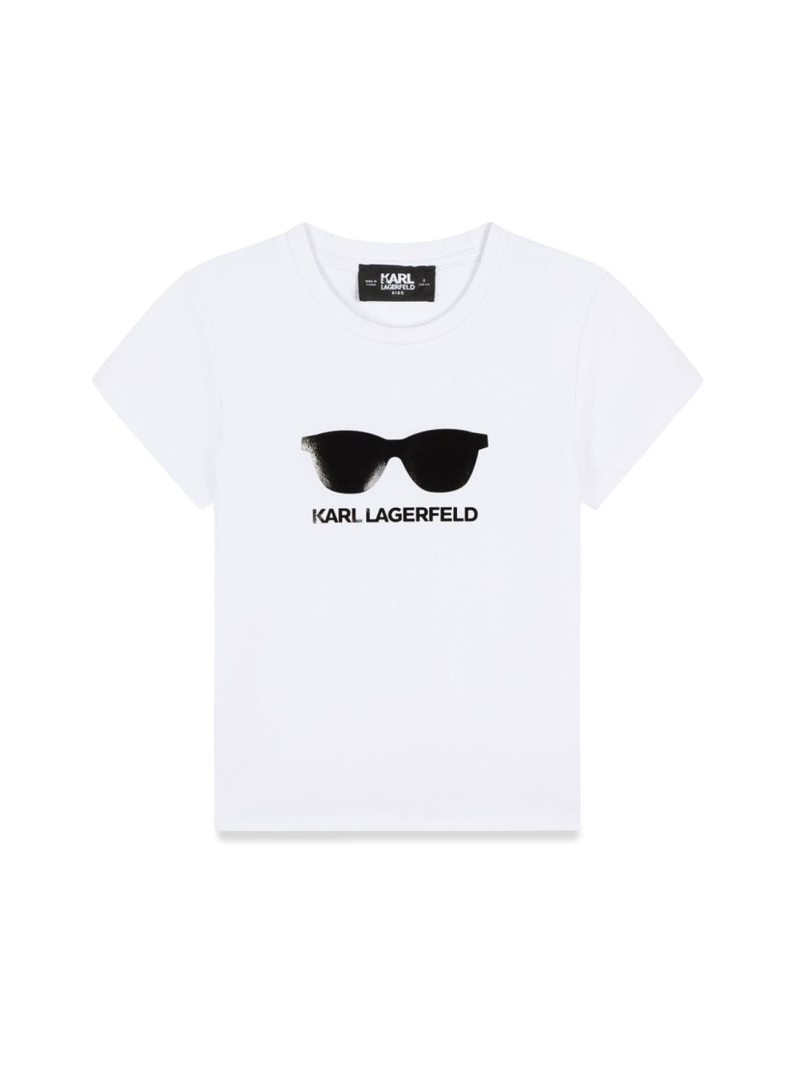 Karl Lagerfeld Cotton Blend T-Shirt — White by Karl Lagerfeld