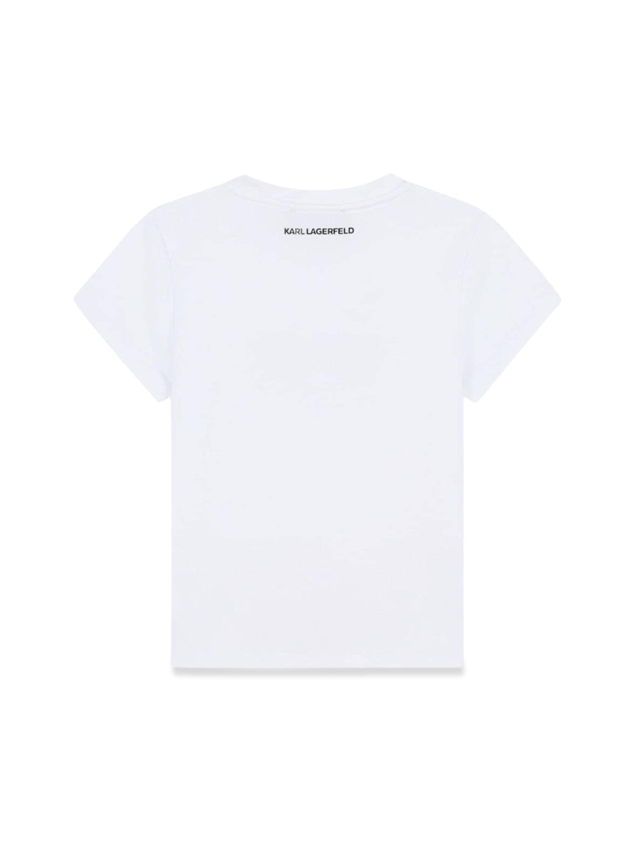 Karl Lagerfeld Cotton Blend T-Shirt — White, view 2