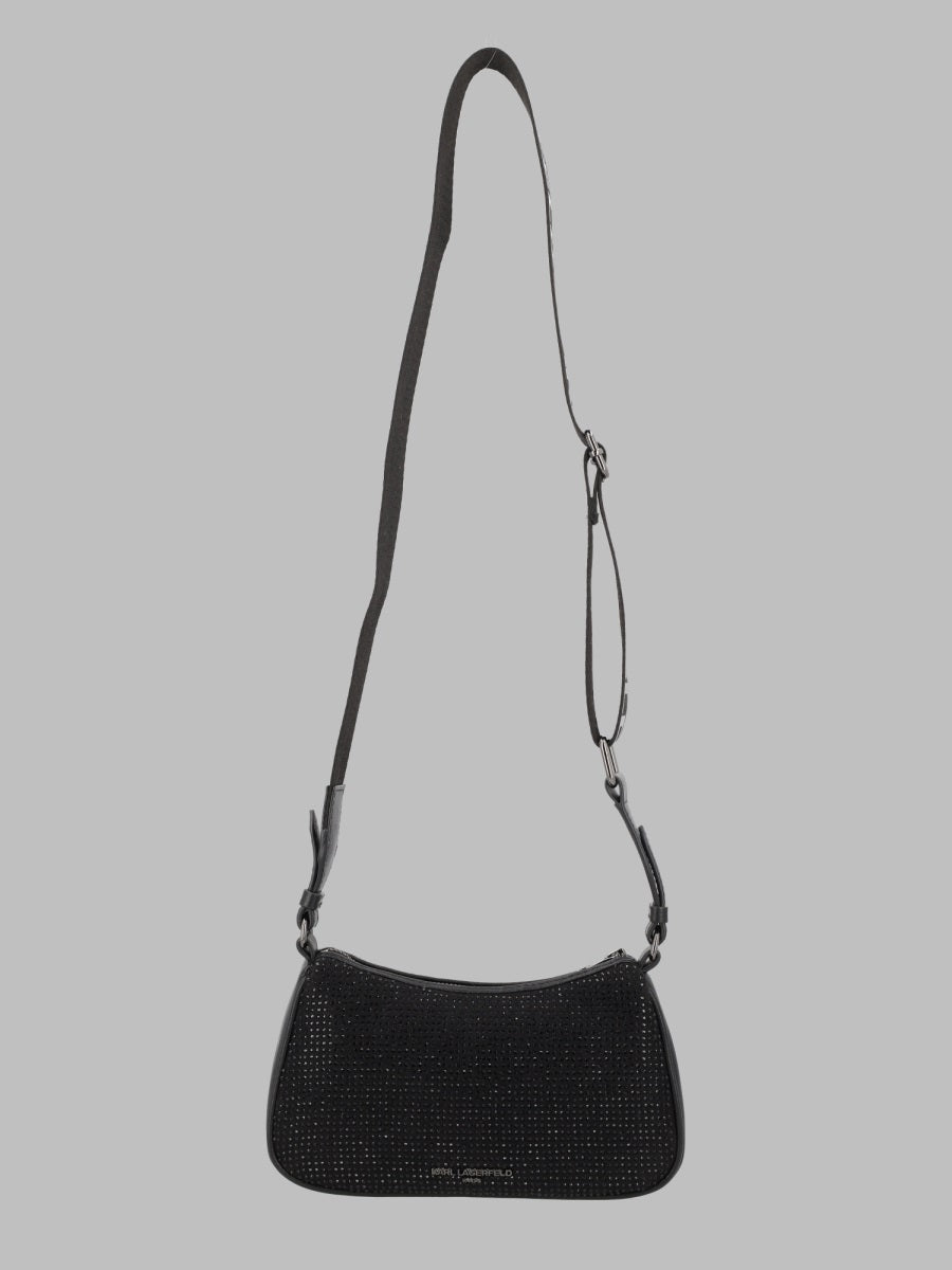 Karl Lagerfeld Structured Polyester Top Handle Bag — Black, view 2