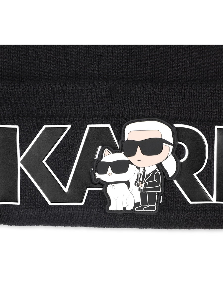 Karl Lagerfeld Z31012K_09B Beanie — Black, view 2