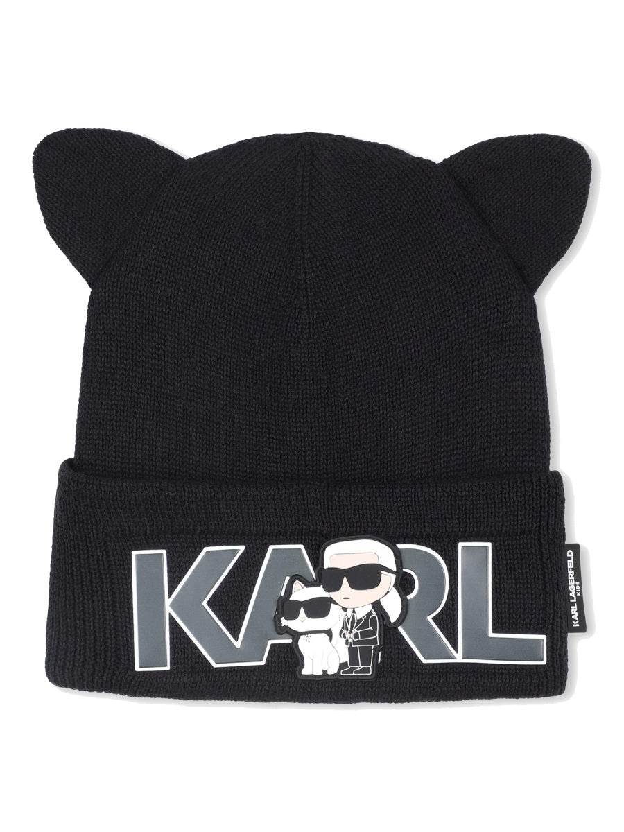 Karl Lagerfeld Z31012K_09B Beanie — Black, view 3