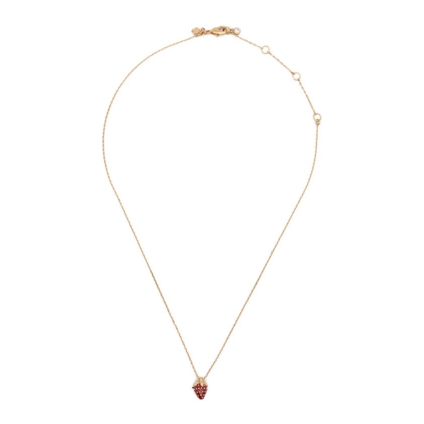 Kate Spade Gold-Tone with Red Stone Pendant Bracelet — Gold by Kate Spade