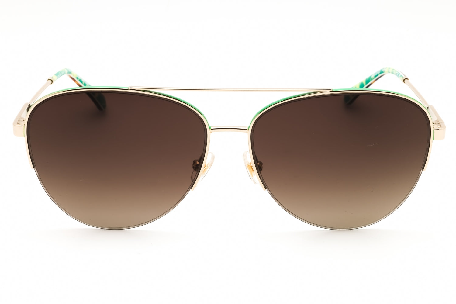 Kate Spade JANECEGS Aviator Metal Sunglasses — Gold, view 2