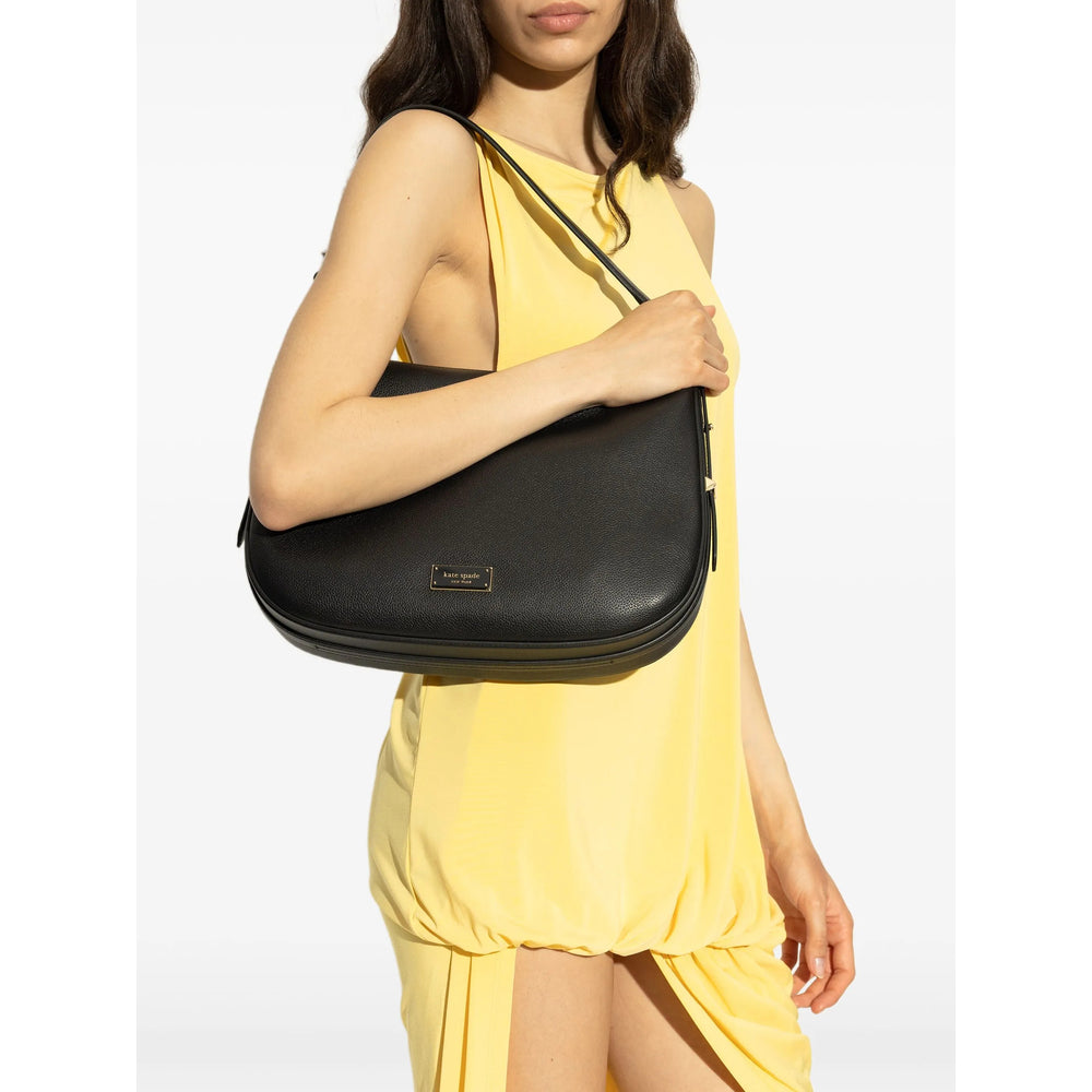Kate Spade Calf Leather Shoulder Bag — Black, view 2