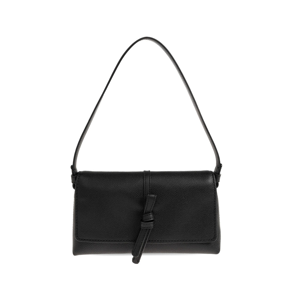 Kate Spade Foldover Calf Leather Shoulder Bag — Black by Kate Spade