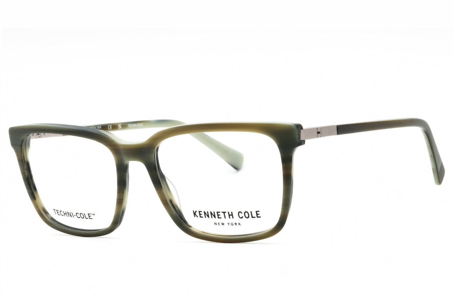Kenneth Cole New York KC0360 Rectangular Acetate Eyeglasses — Green by Kenneth Cole New York