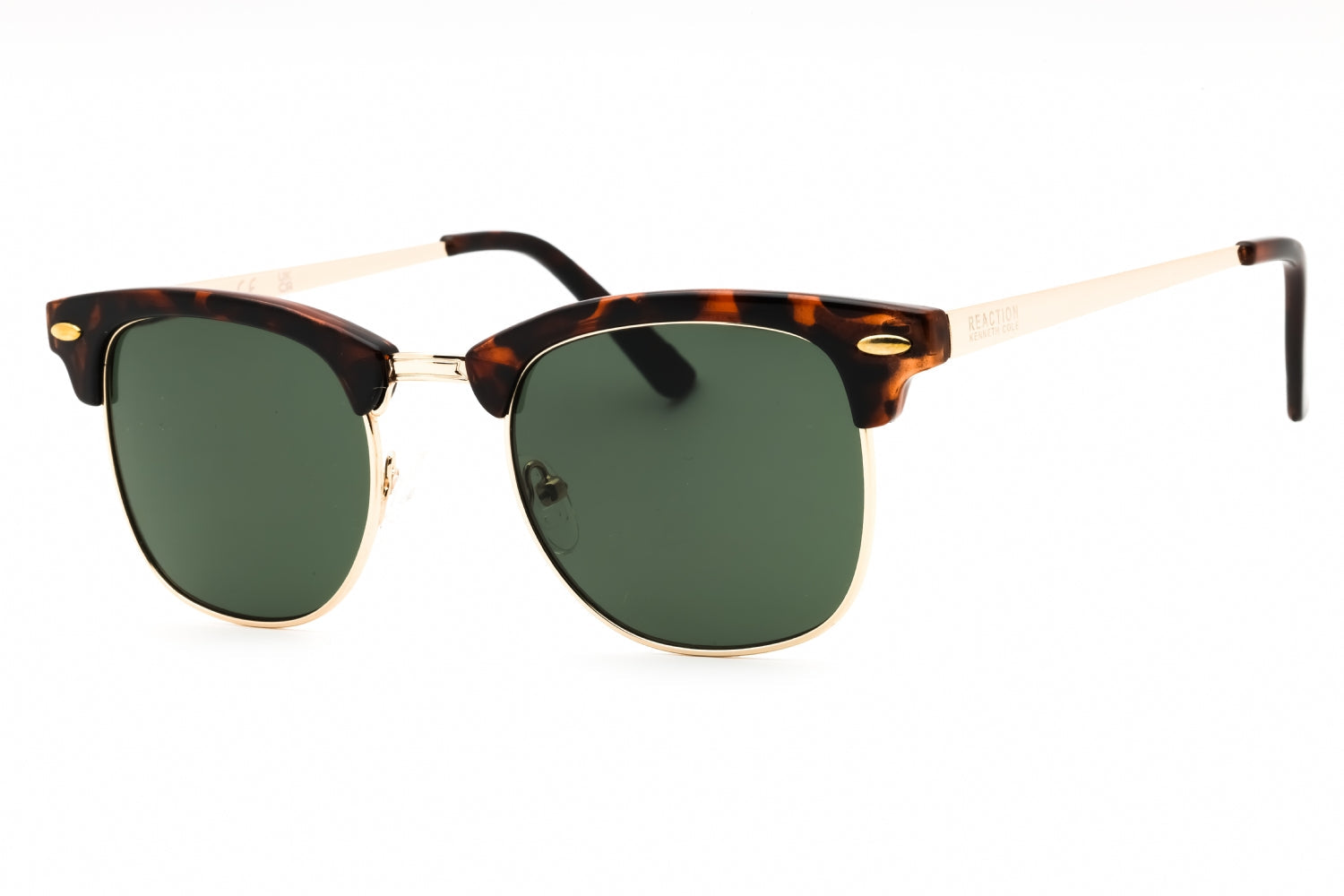 Kenneth Cole Reaction KC1330 Clubmaster-Style Sunglasses — Brown by Kenneth Cole Reaction