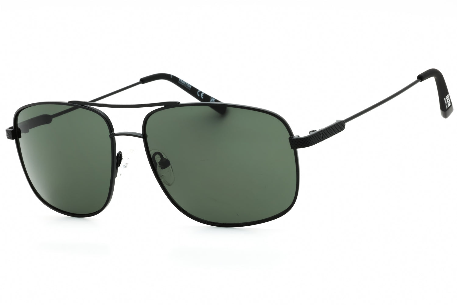 Kenneth Cole Reaction KC2969 Metal Rectangle Sunglasses — Black by Kenneth Cole Reaction