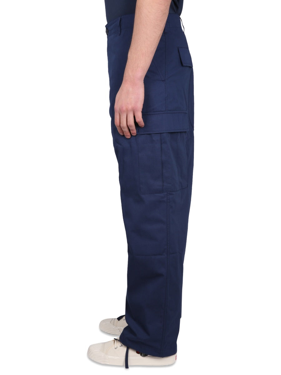 Kenzo Cotton Cargo Pants — Blue by Kenzo