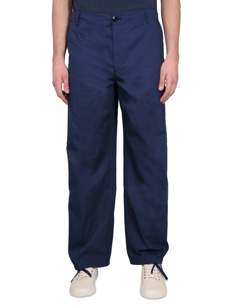 Kenzo Cotton Cargo Pants — Blue, view 3