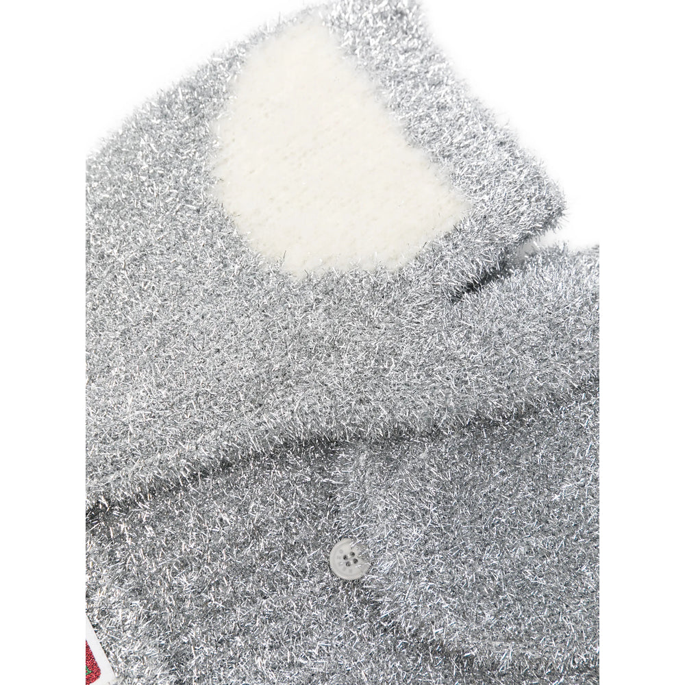 Kenzo Foldover Mitt Gloves — Gray, view 2