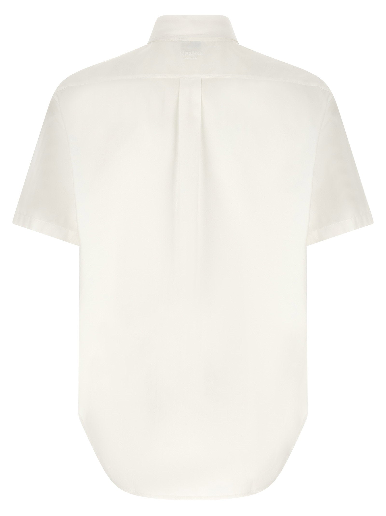 Kenzo Wild Tiger Crest Logo Shirt — Cream, view 2