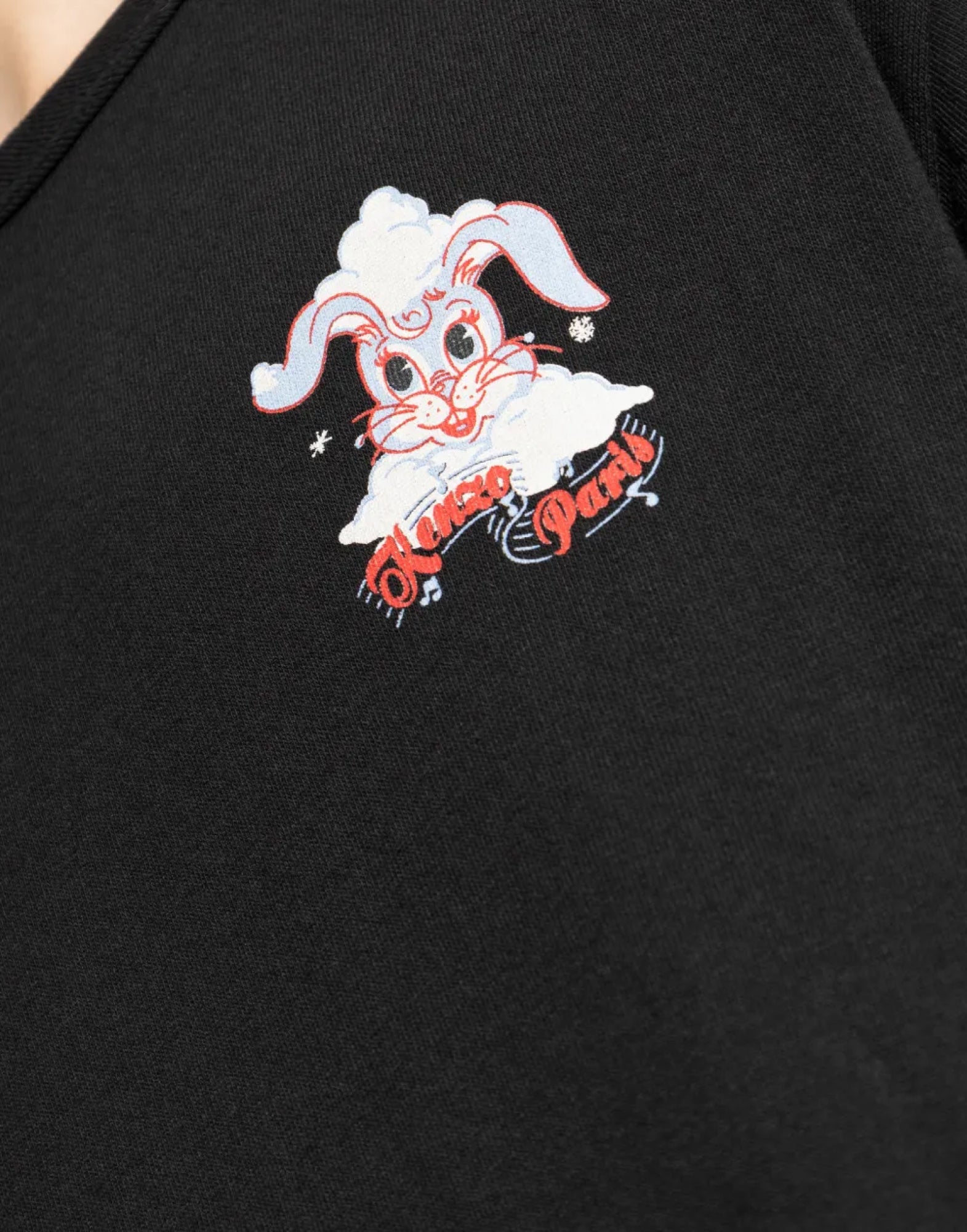 Kenzo Winter Holidays Logo T-Shirt — Black, view 4