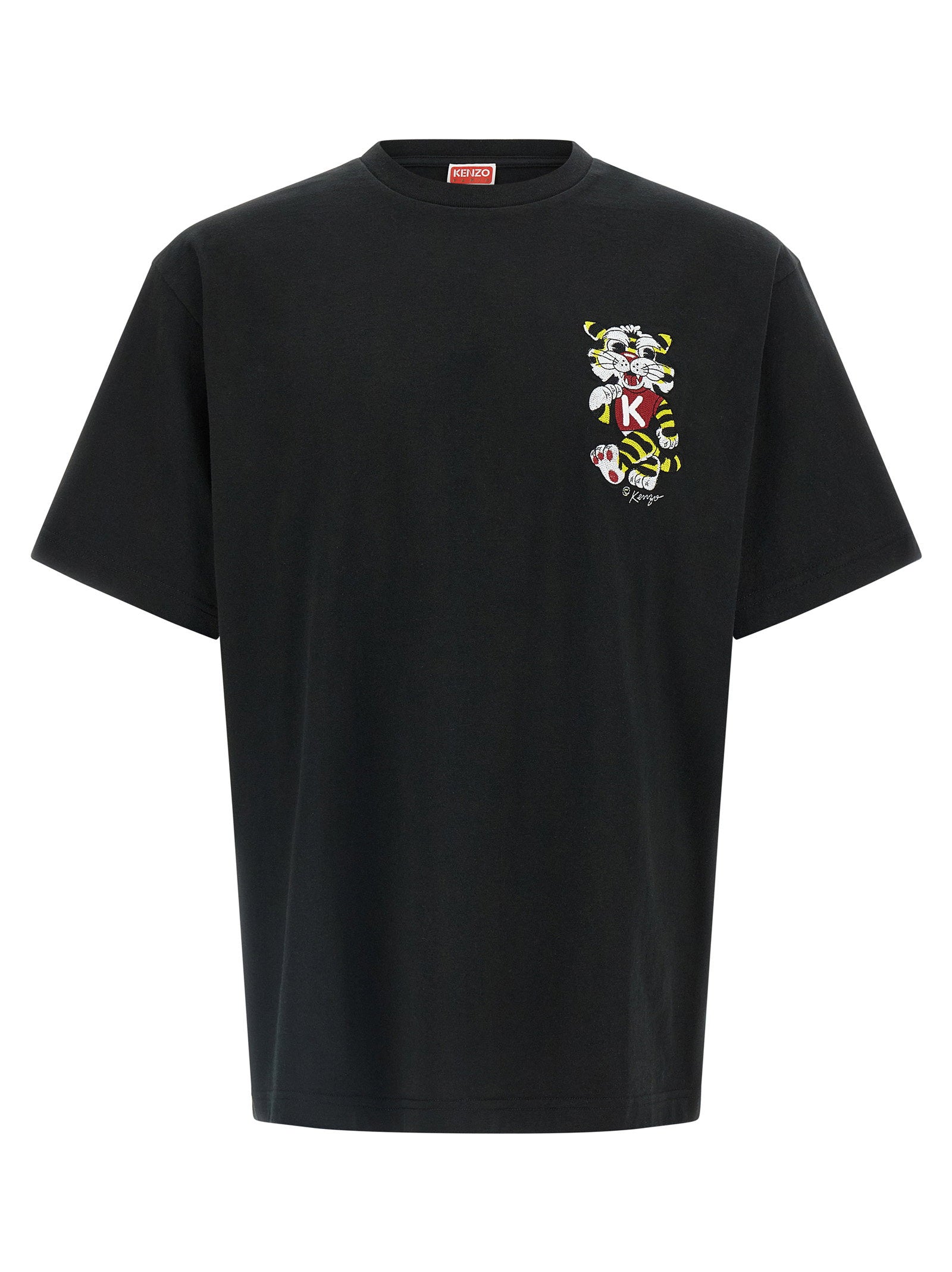 Kenzo Wild Tiger Embroidered T-Shirt — Black by Kenzo
