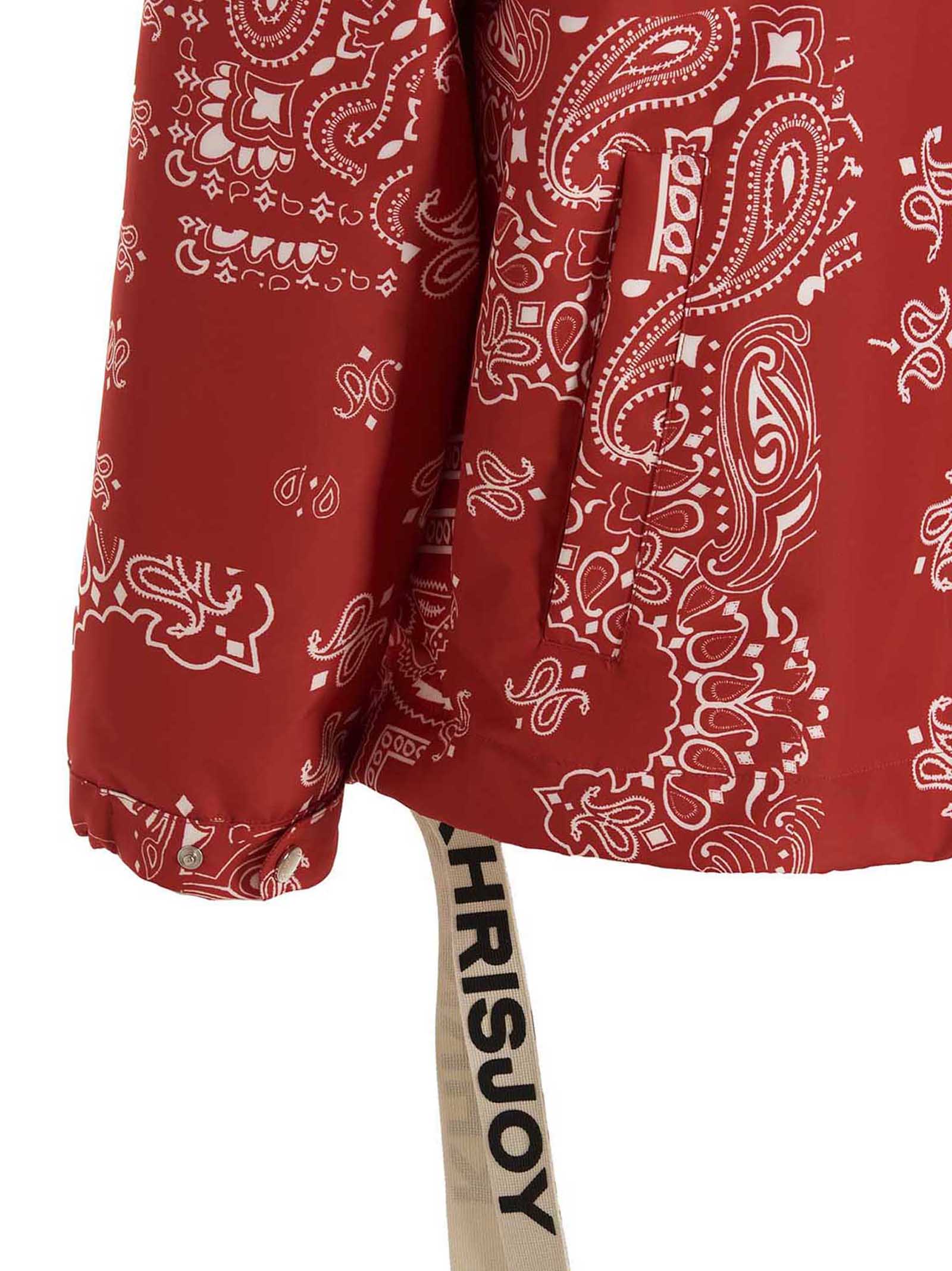 Khrisjoy Bandana-Print Windbreaker Jacket — Red, view 4