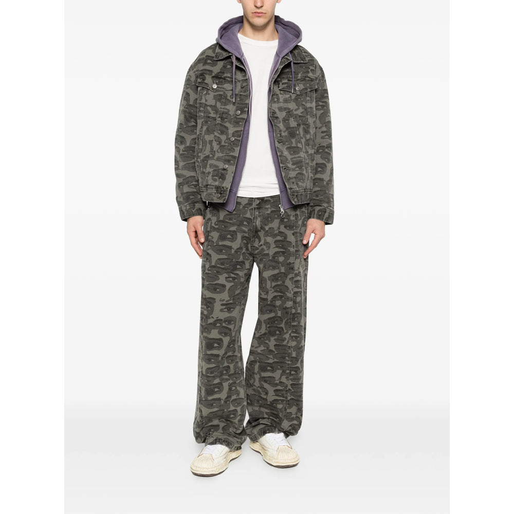 Kidsuper Camouflage Cotton Jacket — Gray, view 3