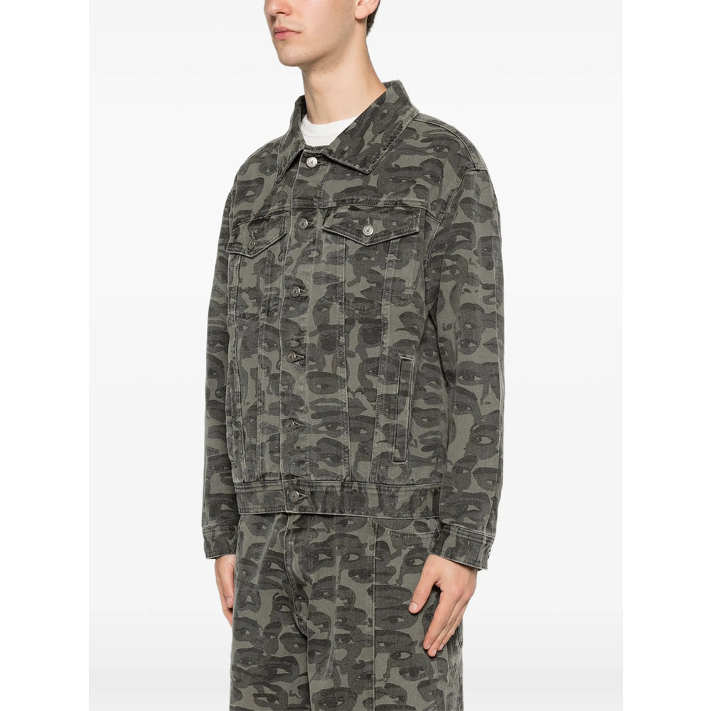 Kidsuper Camouflage Cotton Jacket — Gray, view 5