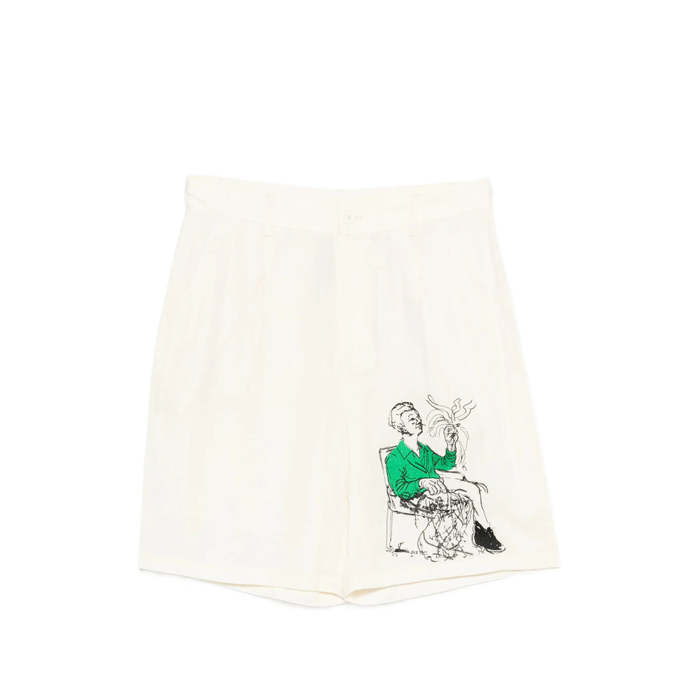 Kidsuper Tailored Tencel Shorts — Beige by Kidsuper
