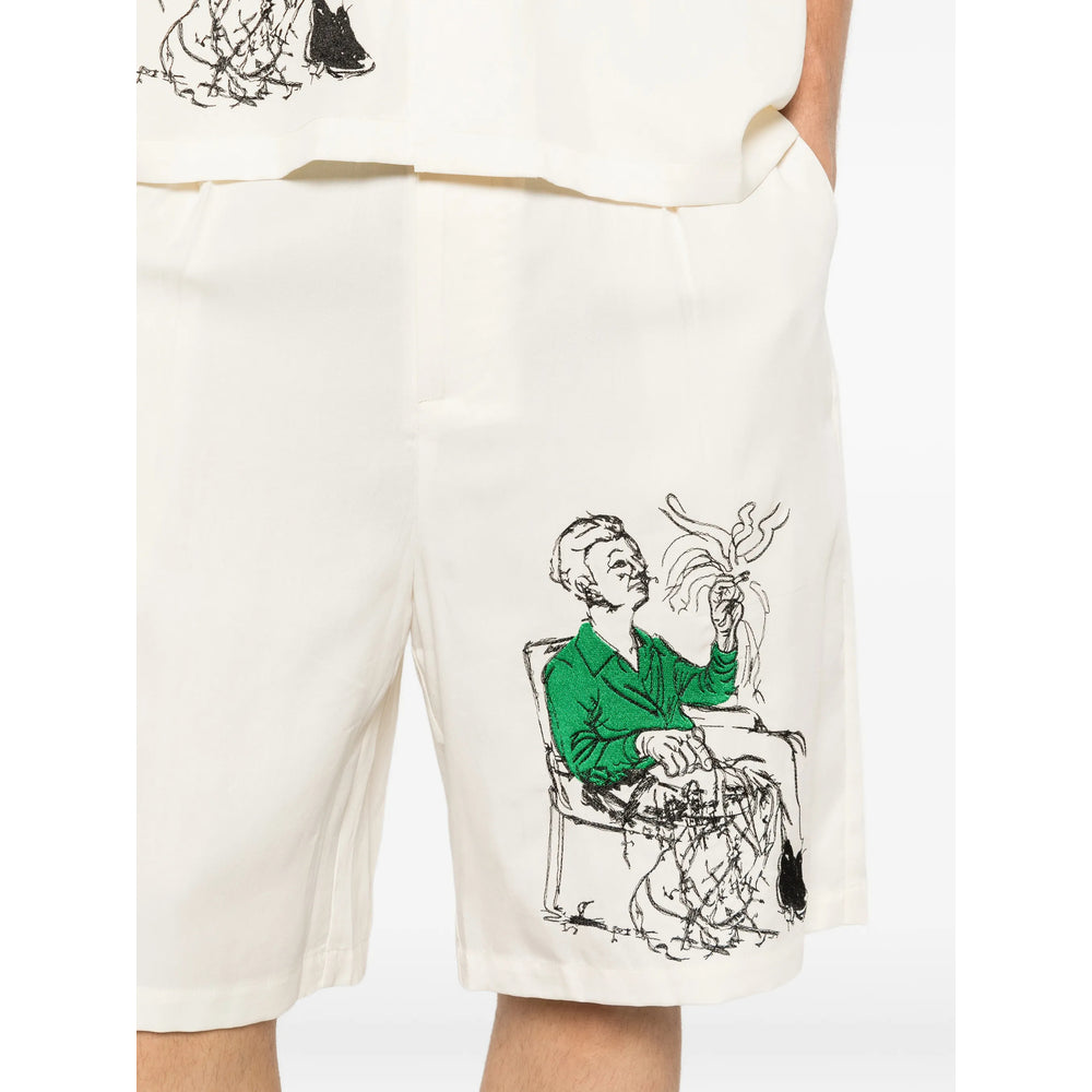 Kidsuper Tailored Tencel Shorts — Beige, view 3